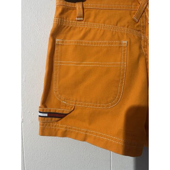 Tommy Hilfiger Vintage Y2K Shorts EUC Size 1 Orange - Picture 2 of 6